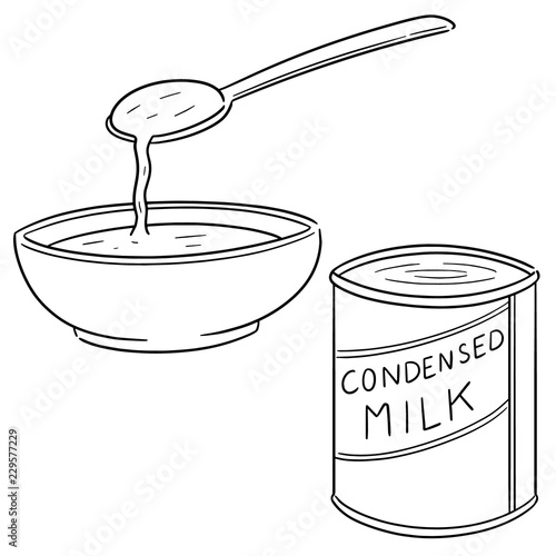 vector set of condensed milk