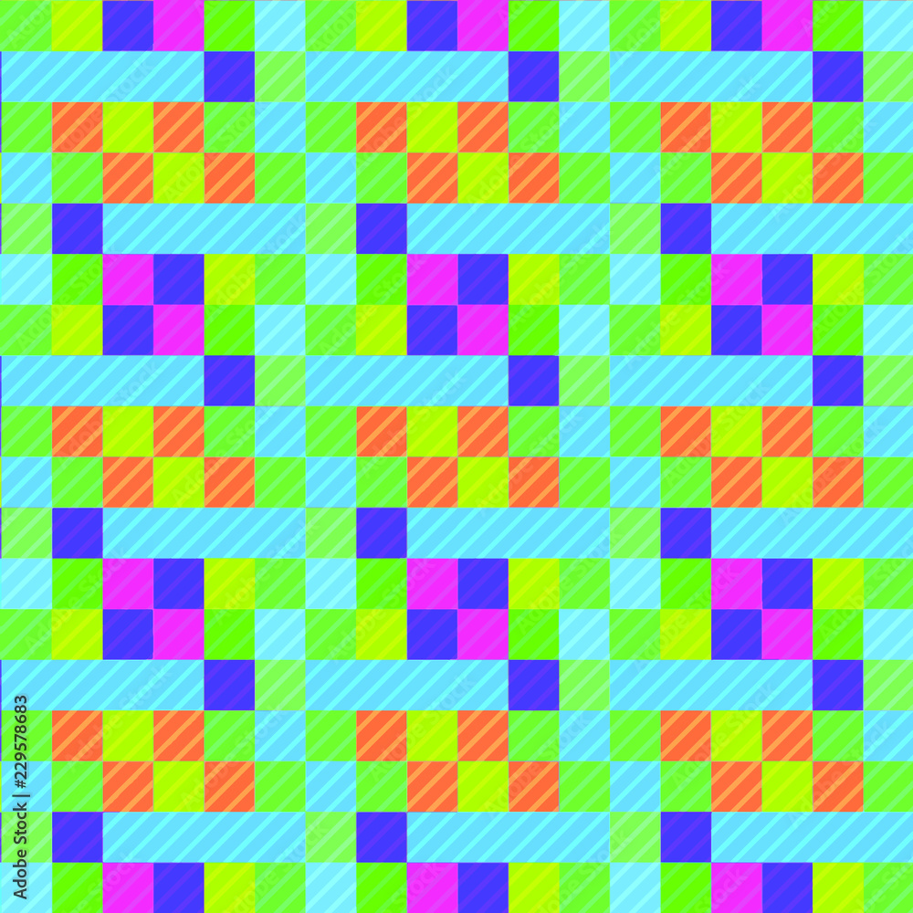Seamless pattern background from a variety of multicolored squares. Seamless pattern background from a variety of multicolored squares.