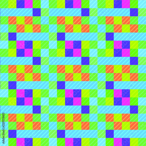 Seamless pattern background from a variety of multicolored squares.