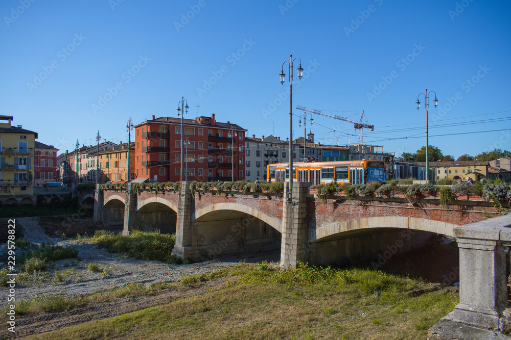 PARMA ITALY - Day view of bridge across the river