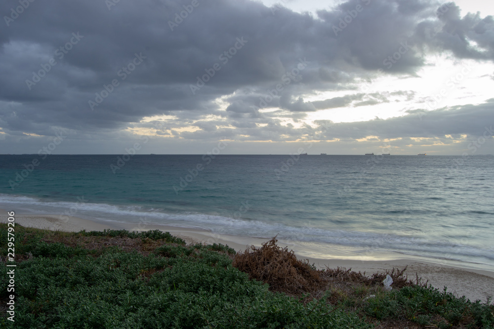 Landscape of a cloudy sunset from Australia Perth