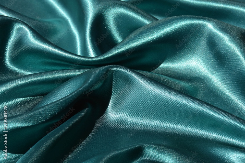 Emerald wavy silk background texture Emerald wavy silk background texture