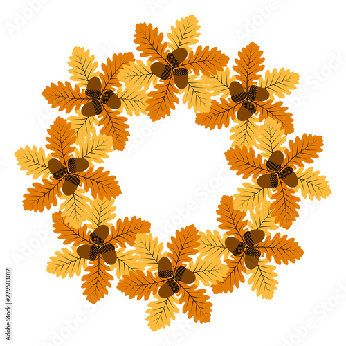 autumn oak leaf wreath