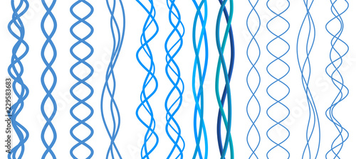wavy lines form spiral ribbon design element effect 3d86