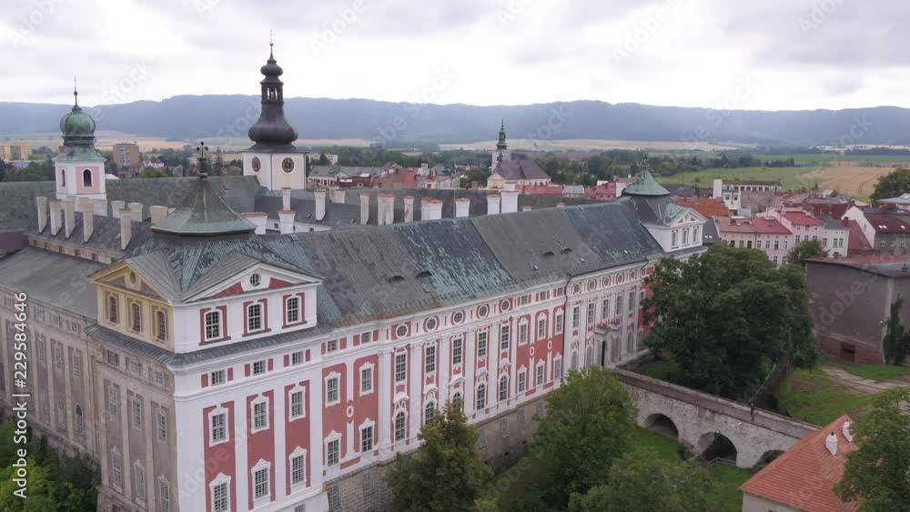 4K Drone aerial Broumov, Braunau, monastery Czech Republic 4K Drone aerial Broumov, Braunau, monastery Czech Republic