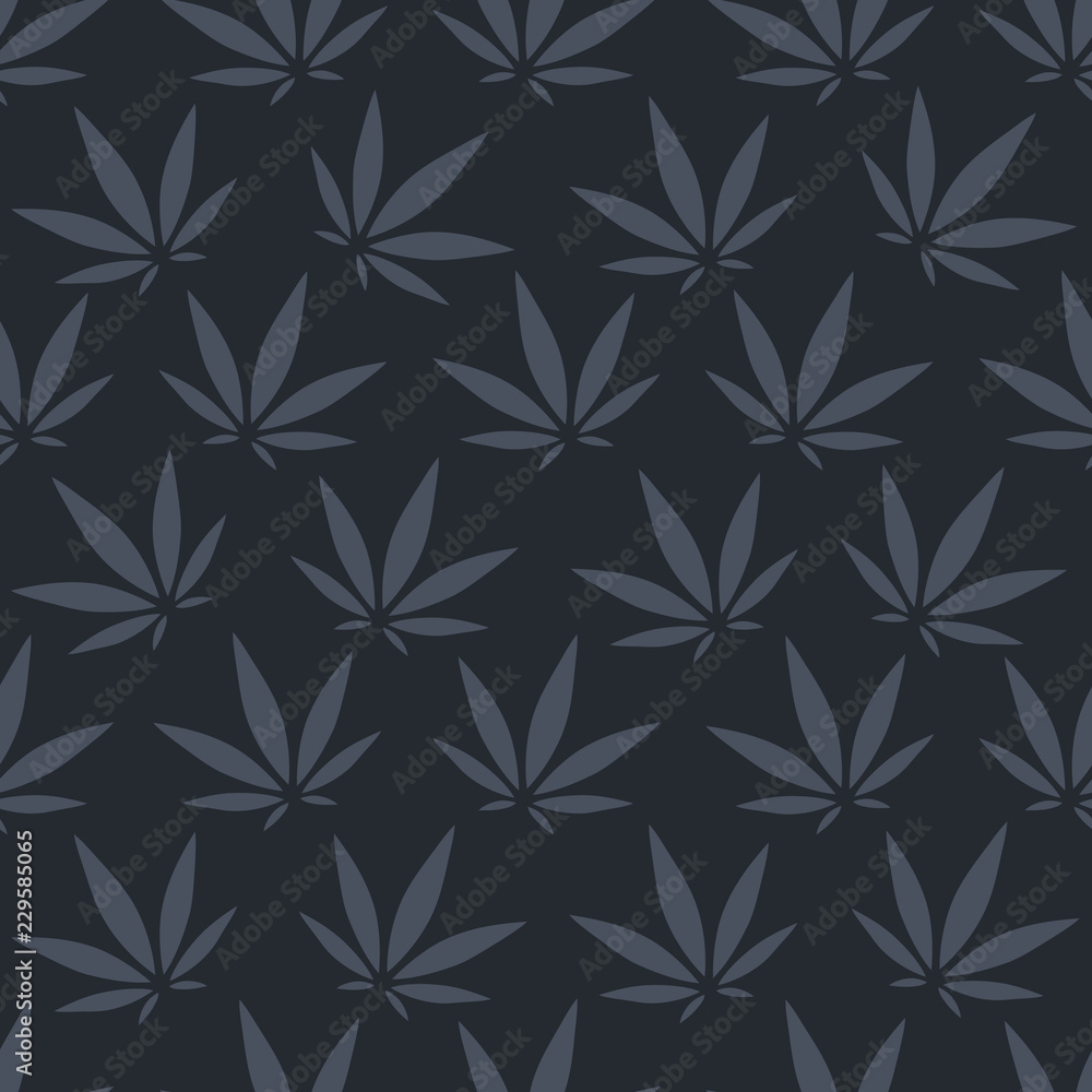 Cannabis Background. Vector Pattern.