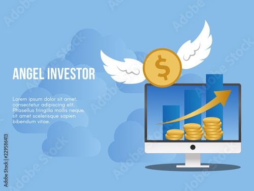 Angel investor concept illustration vector design template