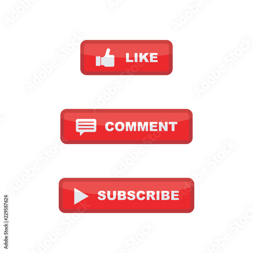 Like, comment, and subscribe icon button.