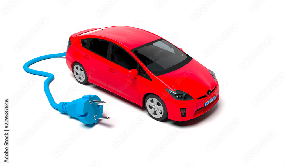 Voiture électrique rouge