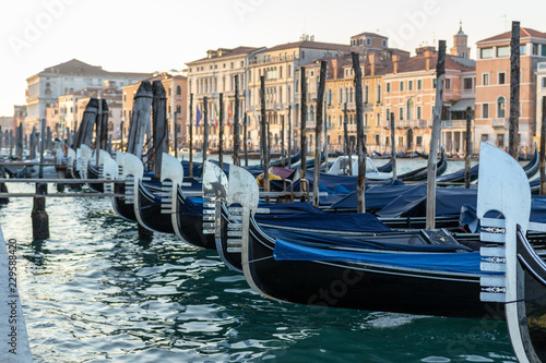 Venetian Gondola On The Canal Grande, Italy photo