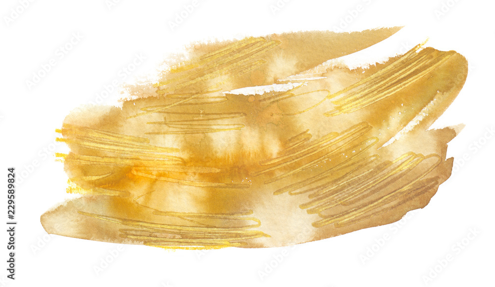 Golden brown backdrop with scribbled texture painted in watercolor and colored pencil on clean white background Golden brown backdrop with scribbled texture painted in watercolor and colored pencil on clean white background