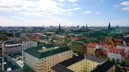 Top view of the beautiful architecture of Copenhagen. Denmark. Architecture.