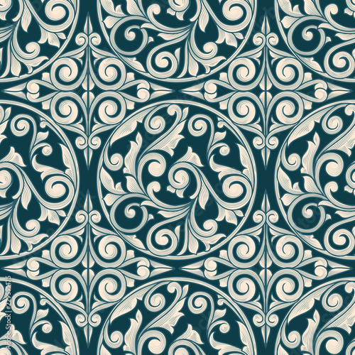 Retro decorative seamless pattern