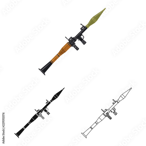 Vector design of weapon and gun sign. Set of weapon and army vector icon for stock.