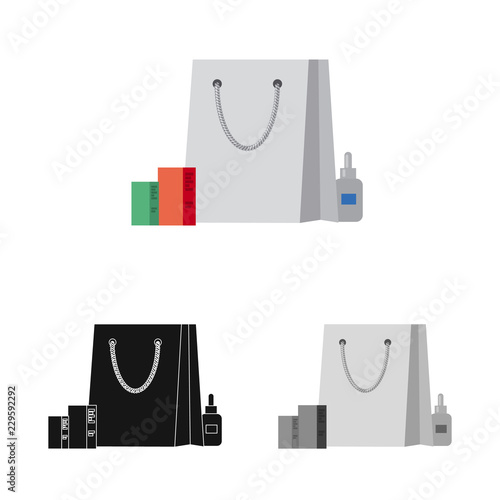 Vector illustration of pharmacy and hospital sign. Collection of pharmacy and business vector icon for stock.