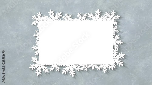 Christmas background with paper snowflakes