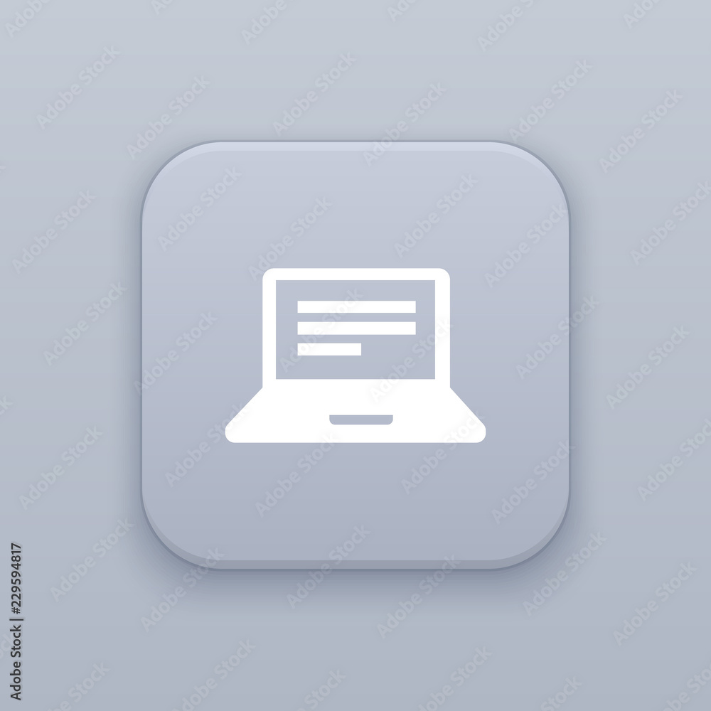 Laptop, notebook button, best vector Laptop, notebook button, best vector