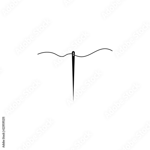 Needle and thread icon. Element of tailor, clothier. Premium quality graphic design icon. Signs and symbols collection icon for websites, web design, mobile app