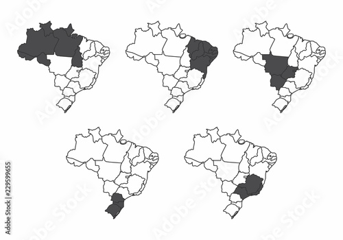 A set of Brazil maps