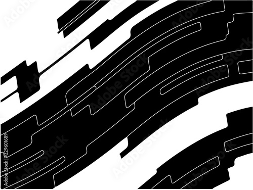 Abstract pattern. Texture with wavy, curves lines. Optical art background.