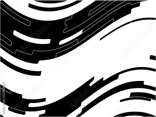 Abstract pattern. Texture with wavy, curves lines. Optical art background.