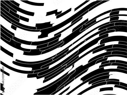 Abstract pattern. Texture with wavy, curves lines. Optical art background.