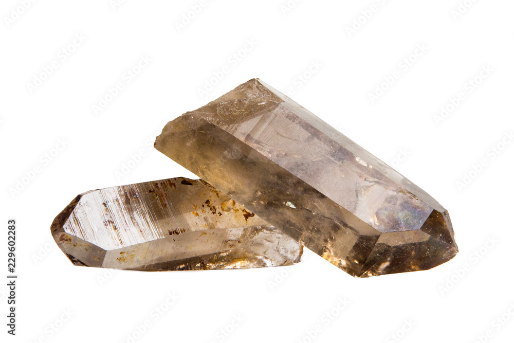 Semi-precious stones and minerals on a white background Semi-precious stones and minerals on a white background