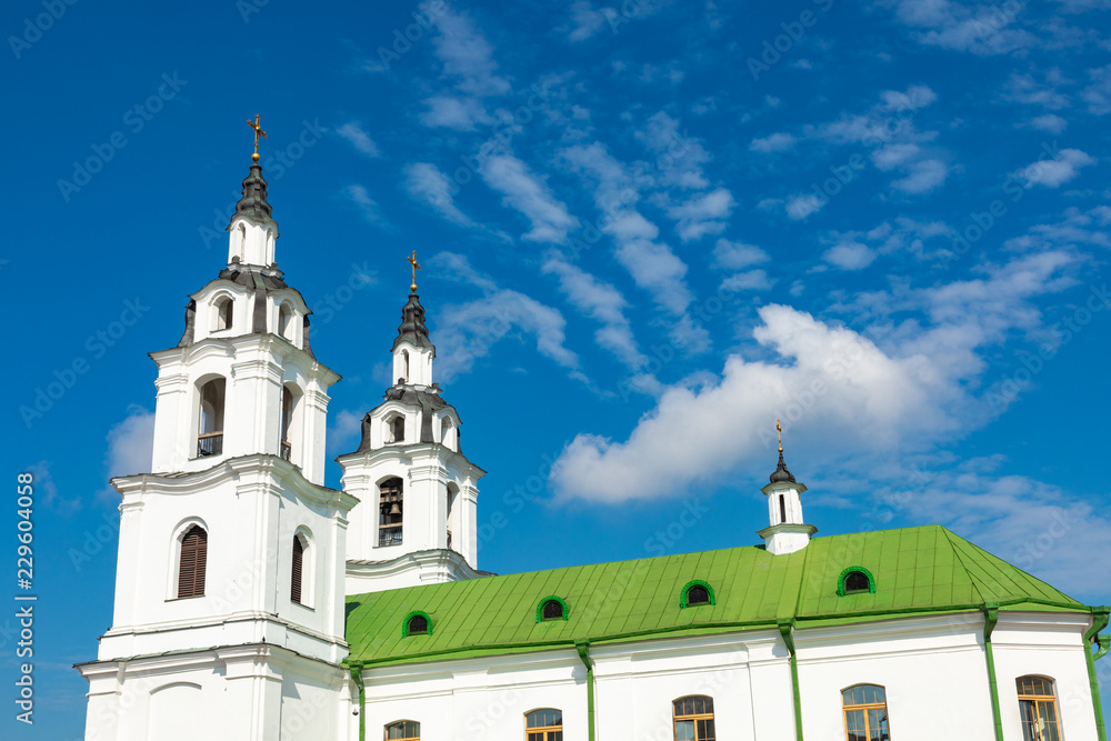 Cathedral of holy spirit in Minsk - Church Of Belarus And Symbol Of Capital. Famous Landmark