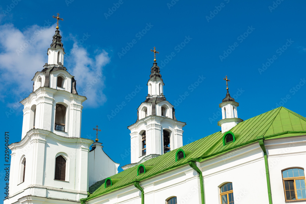 Cathedral of holy spirit in Minsk - Church Of Belarus And Symbol Of Capital. Famous Landmark Cathedral of holy spirit in Minsk - Church Of Belarus And Symbol Of Capital. Famous Landmark