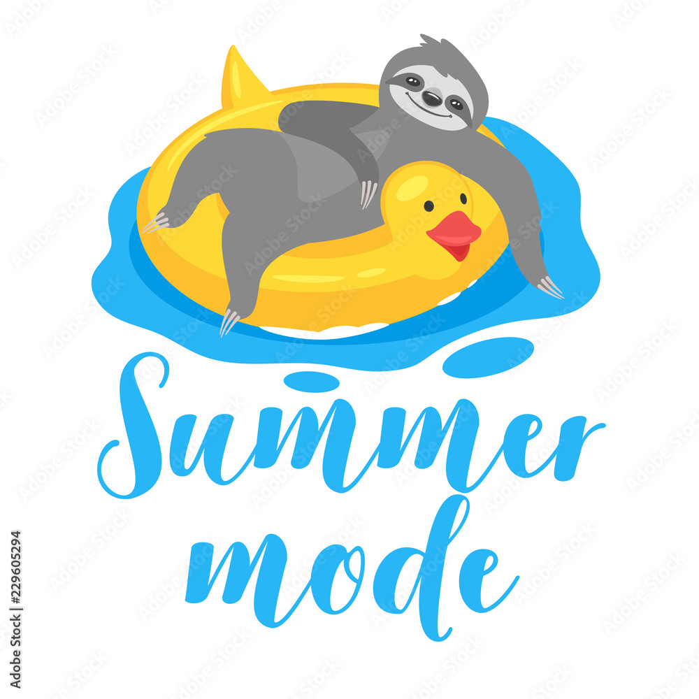 Obraz premium tshirt design with sloth