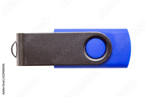 USB flash drive  memory card on white background