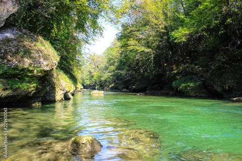 Fluss Erlauf in der Erlauftalschlucht in NIederösterreich, Österreich photo