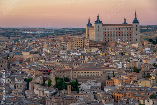 toledo, Spain cityscape with panoramic view of the toledo city