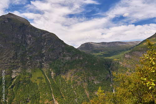 Blick in das Hinterland des Geiranger Fjords