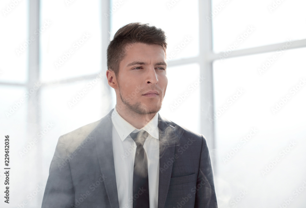 young businessman in smoke clubs young businessman in smoke clubs