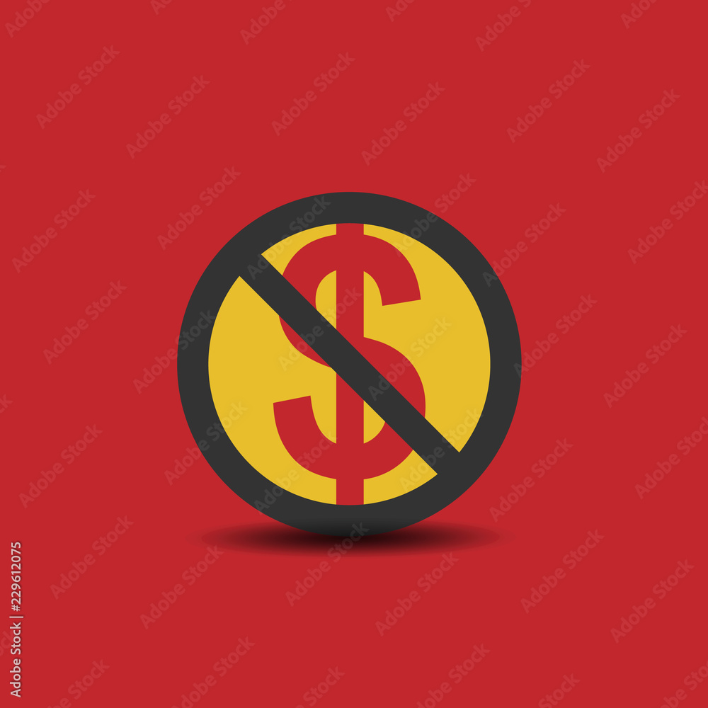 Stop usd symbol Stop usd symbol