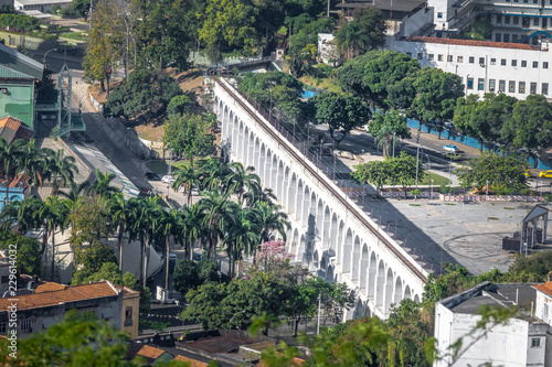 Aerial view of Arcos da Lapa Arches - Rio de Janeiro, Brazil