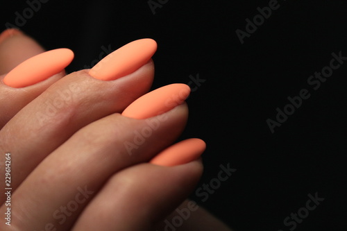 glamorous manicure design on trendy textural background © IzzzIStock