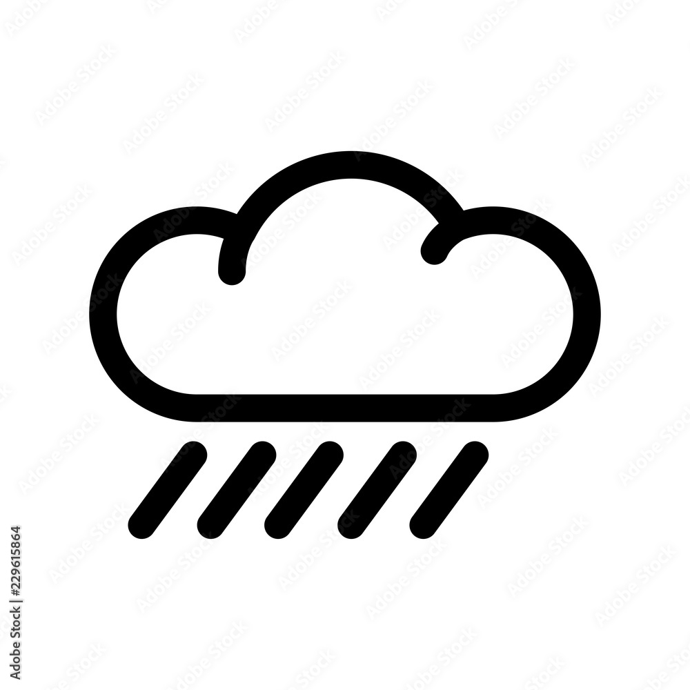 Rainfall vector icon Rainfall vector icon