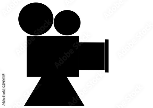 caméra rétro, filmer,cinéma,isolé,fond blanc