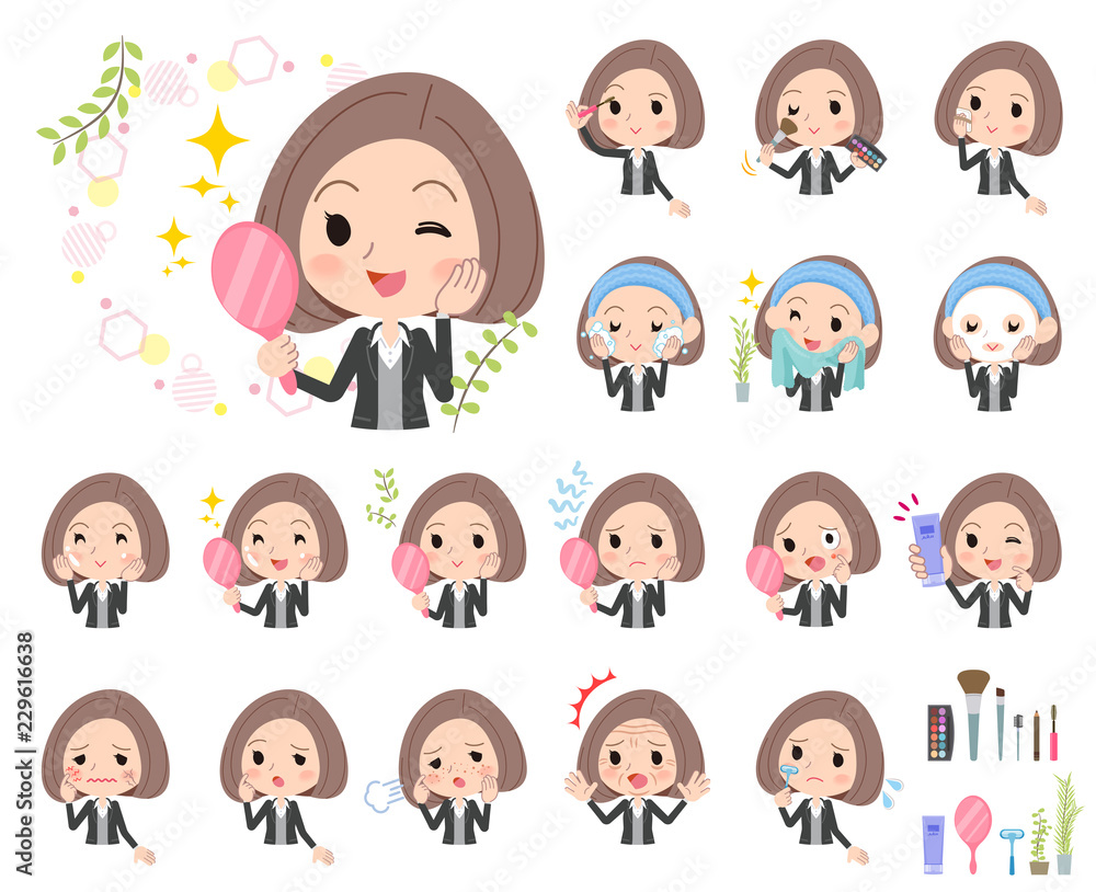Black jacket pants business woman_beauty Black jacket pants business woman_beauty