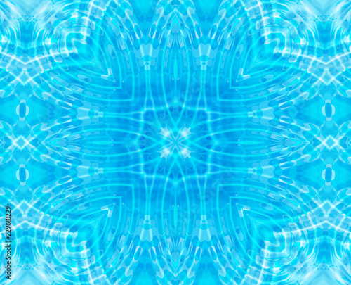 Blue background with abstract concentric pattern