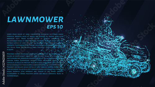 A lawnmower of particles. Working on a lawn mower.