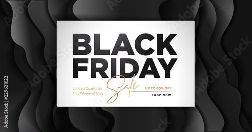 Black Friday sale banner. Social media vector illustration template for website and mobile website development, email and newsletter design, marketing material.