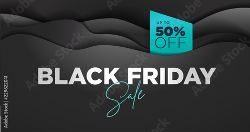 Black Friday sale banner. Social media vector illustration template for website and mobile website development, email and newsletter design, marketing material.