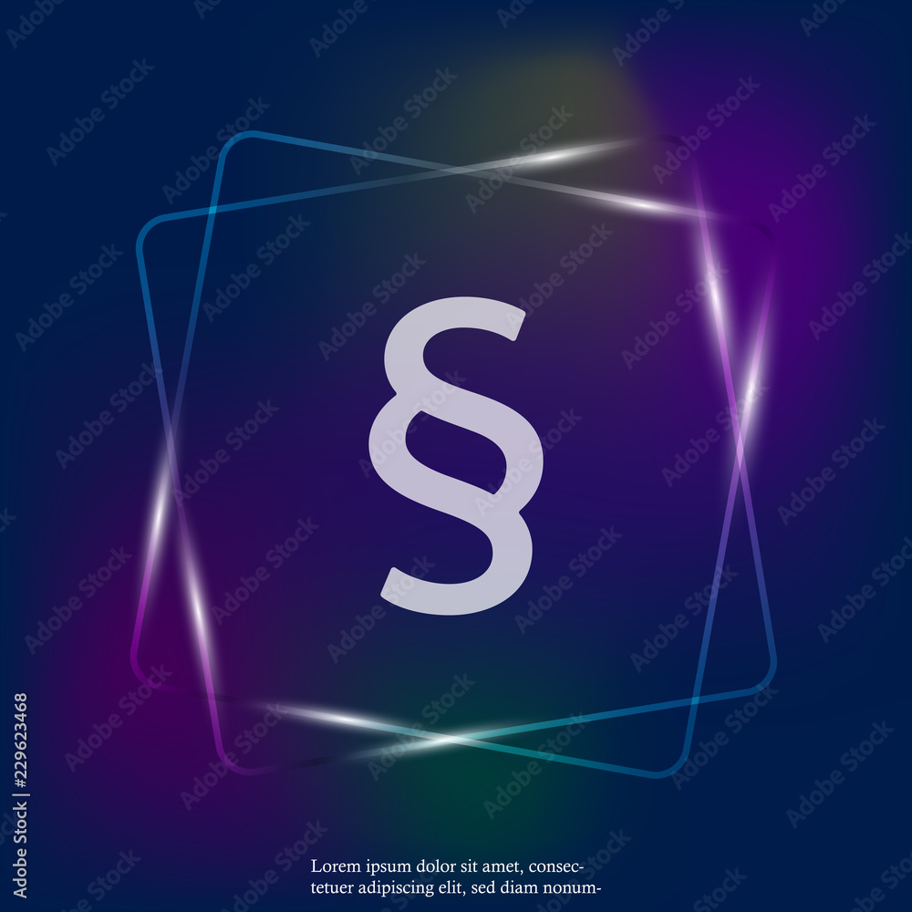 Vector neon light image of a paragraph. Vector illustration paragraph. Layers grouped for easy editing illustration. For your design Vector neon light image of a paragraph. Vector illustration paragraph. Layers grouped for easy editing illustration. For your design