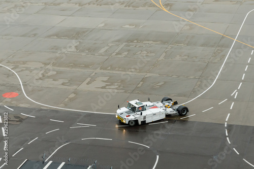 Fotografija Airplane Tugs, Machine for push back aircraft to taxiway in ground handling serv