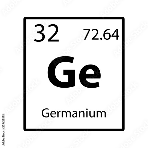 Germanium periodic table element icon on white background vector
