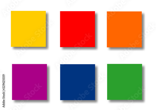 pancartes,colrées étiquattes ,icônes de couleurs