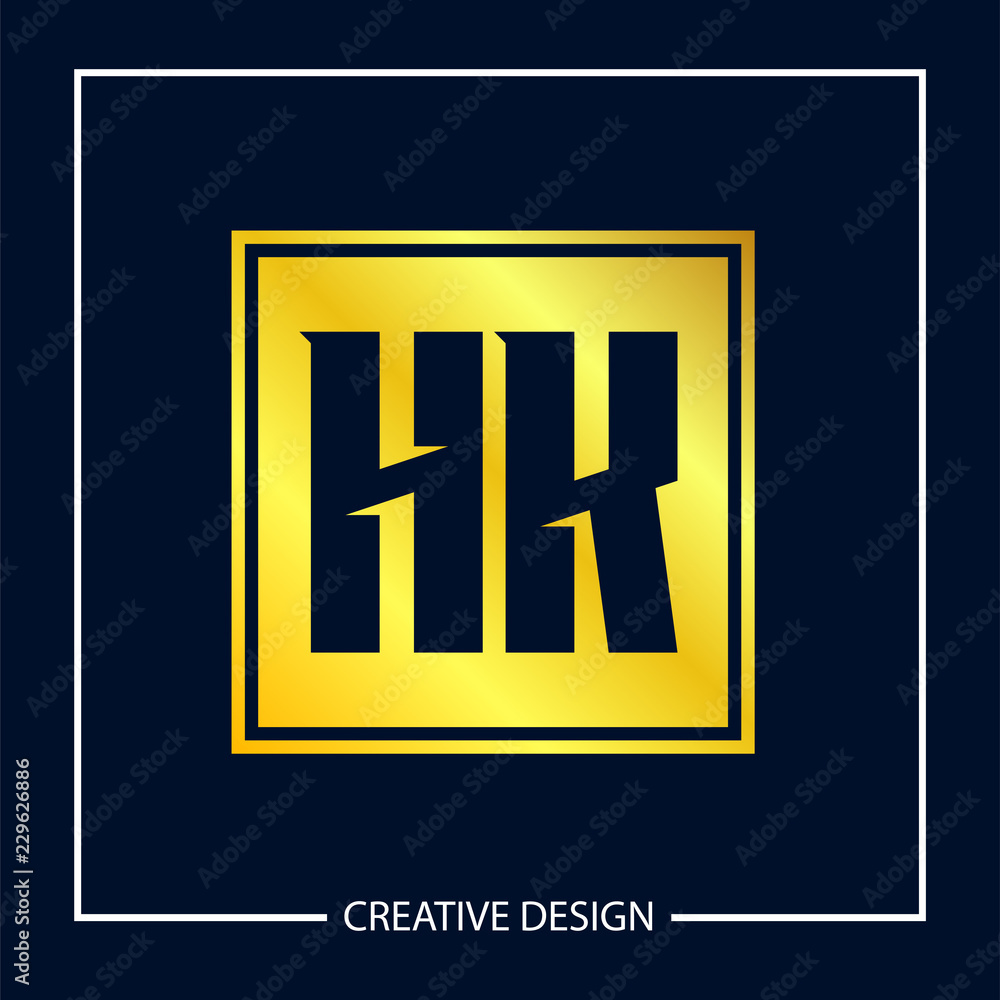 Initial Letter HK Logo Template Design Initial Letter HK Logo Template Design